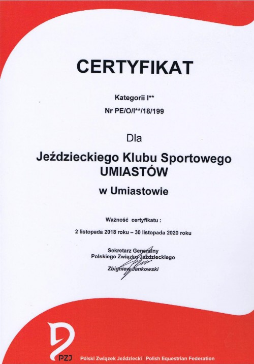 Certyfikat PZJ